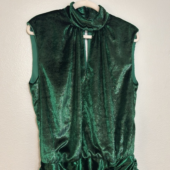 Ramy Brook Gracie Keyhole Ruched Glitter Mini Dress - Picture 4 of 7